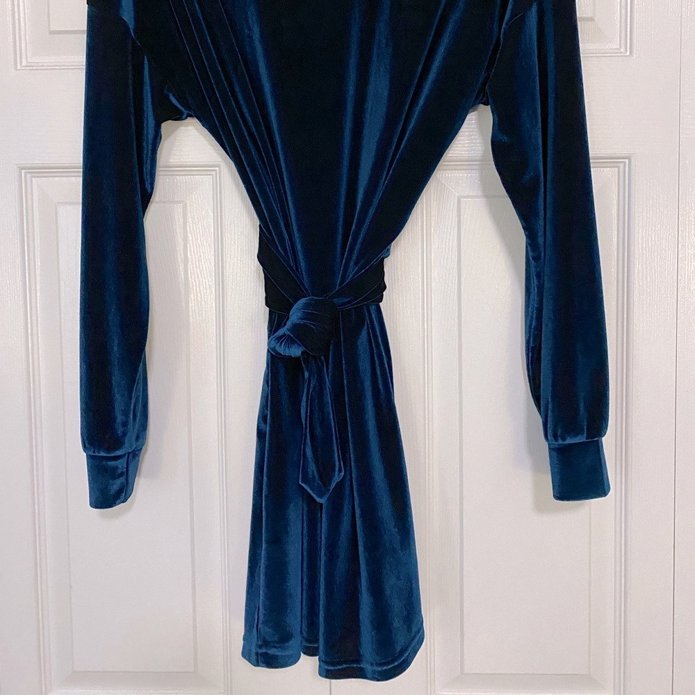 Blue Vevet Mini Dress Sz. M